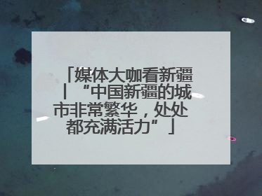 媒体大咖看新疆丨“中国新疆的城市非常繁华，处处都充满活力”