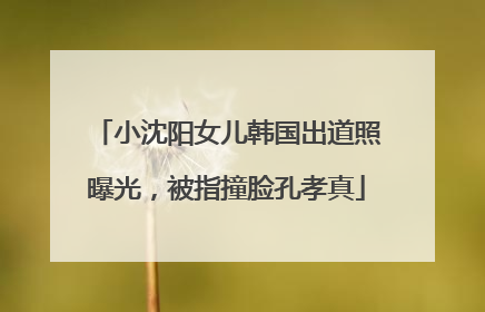 小沈阳女儿韩国出道照曝光，被指撞脸孔孝真