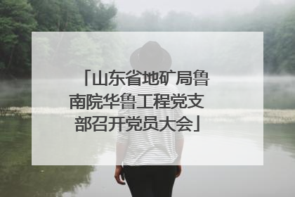 山东省地矿局鲁南院华鲁工程党支部召开党员大会