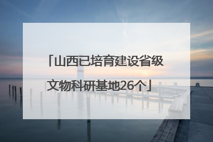 山西已培育建设省级文物科研基地26个