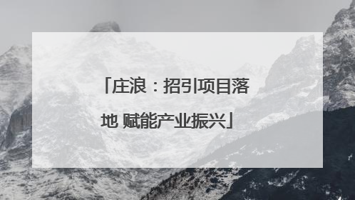 庄浪：招引项目落地 赋能产业振兴