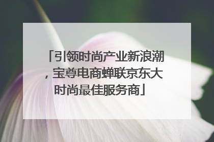 引领时尚产业新浪潮，宝尊电商蝉联京东大时尚最佳服务商