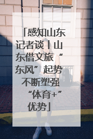 感知山东记者谈丨山东借文旅“东风”起势 不断塑强“体育+”优势