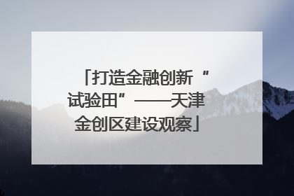 打造金融创新“试验田”——天津金创区建设观察