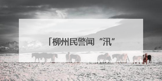 柳州民警闻“汛”而动 暴雨中筑起“藏蓝堤坝”护民安