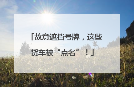 故意遮挡号牌，这些货车被“点名”！