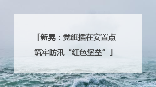 新晃：党旗插在安置点 筑牢防汛“红色堡垒”