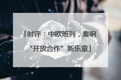 时评：中欧班列，奏响“开放合作”新乐章