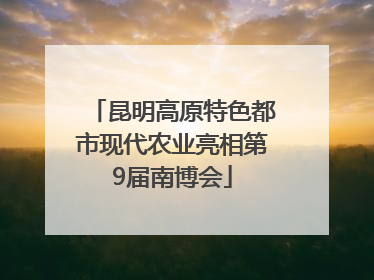 昆明高原特色都市现代农业亮相第9届南博会