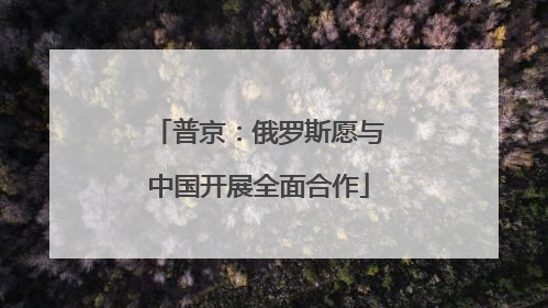 普京：俄罗斯愿与中国开展全面合作