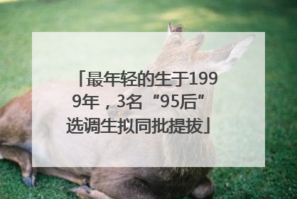 最年轻的生于1999年，3名“95后”选调生拟同批提拔