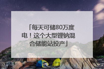 每天可储80万度电！这个大型锂钠混合储能站投产