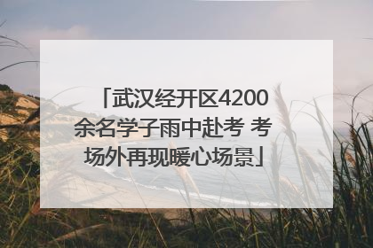 武汉经开区4200余名学子雨中赴考 考场外再现暖心场景