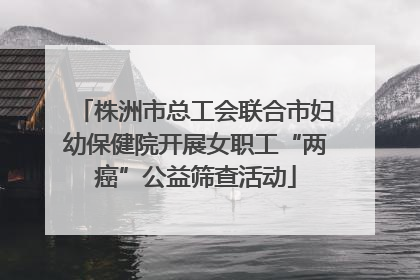 株洲市总工会联合市妇幼保健院开展女职工“两癌”公益筛查活动