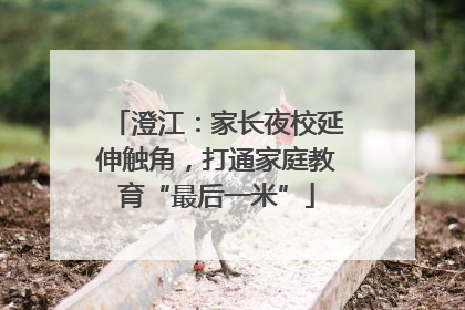 澄江：家长夜校延伸触角，打通家庭教育“最后一米”