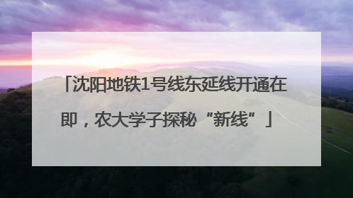 沈阳地铁1号线东延线开通在即，农大学子探秘“新线”