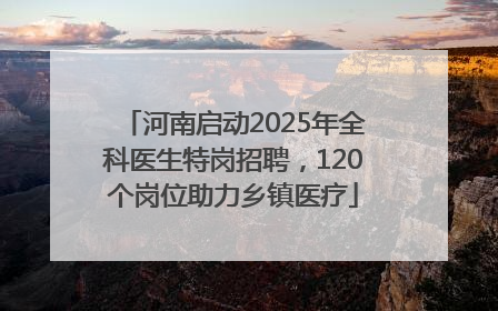 河南启动2025年全科医生特岗招聘，120个岗位助力乡镇医疗