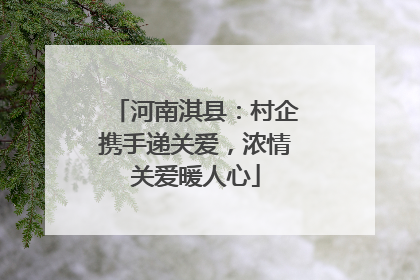河南淇县：村企携手递关爱，浓情关爱暖人心