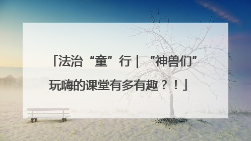 法治“童”行｜“神兽们”玩嗨的课堂有多有趣？！