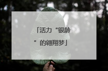 活力“银龄”的翱翔梦