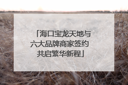 海口宝龙天地与六大品牌商家签约 共启繁华新程