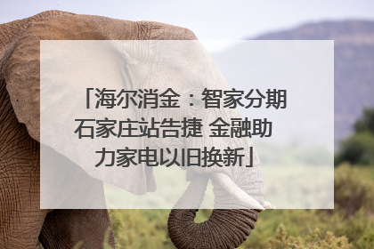 海尔消金：智家分期石家庄站告捷 金融助力家电以旧换新