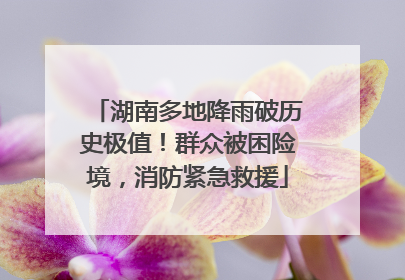 湖南多地降雨破历史极值！群众被困险境，消防紧急救援