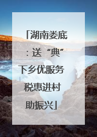 湖南娄底：送“典”下乡优服务 税惠进村助振兴