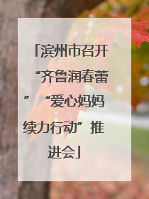 滨州市召开“齐鲁润春蕾”“爱心妈妈续力行动”推进会