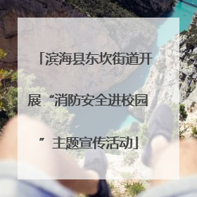滨海县东坎街道开展“消防安全进校园”主题宣传活动