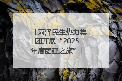 菏泽民生热力集团开展“2025年度团建之旅”
