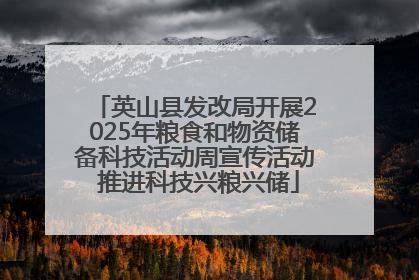 英山县发改局开展2025年粮食和物资储备科技活动周宣传活动 推进科技兴粮兴储
