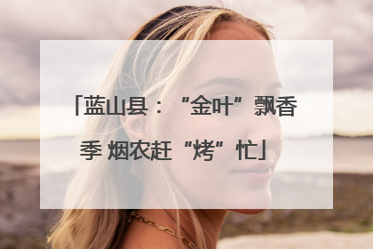 蓝山县：“金叶”飘香季 烟农赶“烤”忙