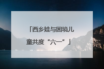 西乡娃与困境儿童共度“六一”