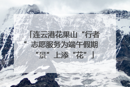 连云港花果山“行者”志愿服务为端午假期“景”上添“花”