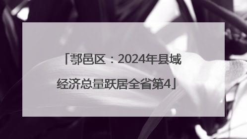 鄠邑区：2024年县域经济总量跃居全省第4