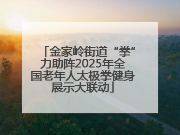 金家岭街道“拳”力助阵2025年全国老年人太极拳健身展示大联动