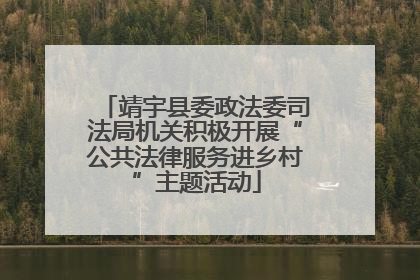 靖宇县委政法委司法局机关积极开展“公共法律服务进乡村”主题活动