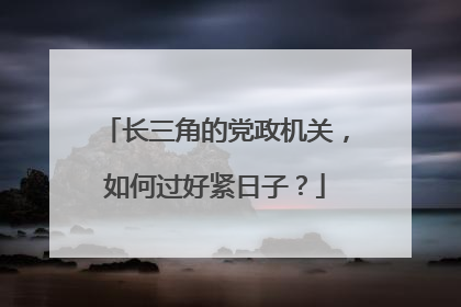 长三角的党政机关，如何过好紧日子？