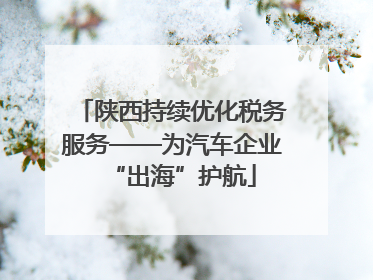 陕西持续优化税务服务——为汽车企业“出海”护航