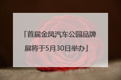 首届金凤汽车公园品牌展将于5月30日举办