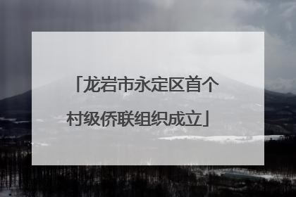 龙岩市永定区首个村级侨联组织成立