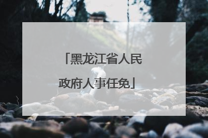 黑龙江省人民政府人事任免