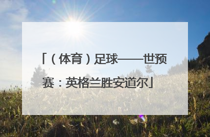 （体育）足球——世预赛：英格兰胜安道尔