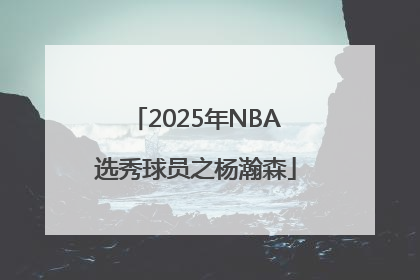 2025年NBA选秀球员之杨瀚森