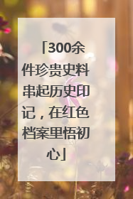 300余件珍贵史料串起历史印记，在红色档案里悟初心