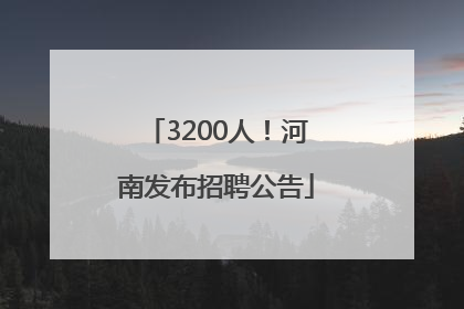 3200人！河南发布招聘公告