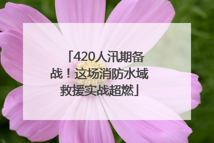 420人汛期备战！这场消防水域救援实战超燃