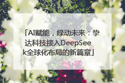 AI赋能，绿动未来：挚达科技接入DeepSeek全球化布局的新篇章